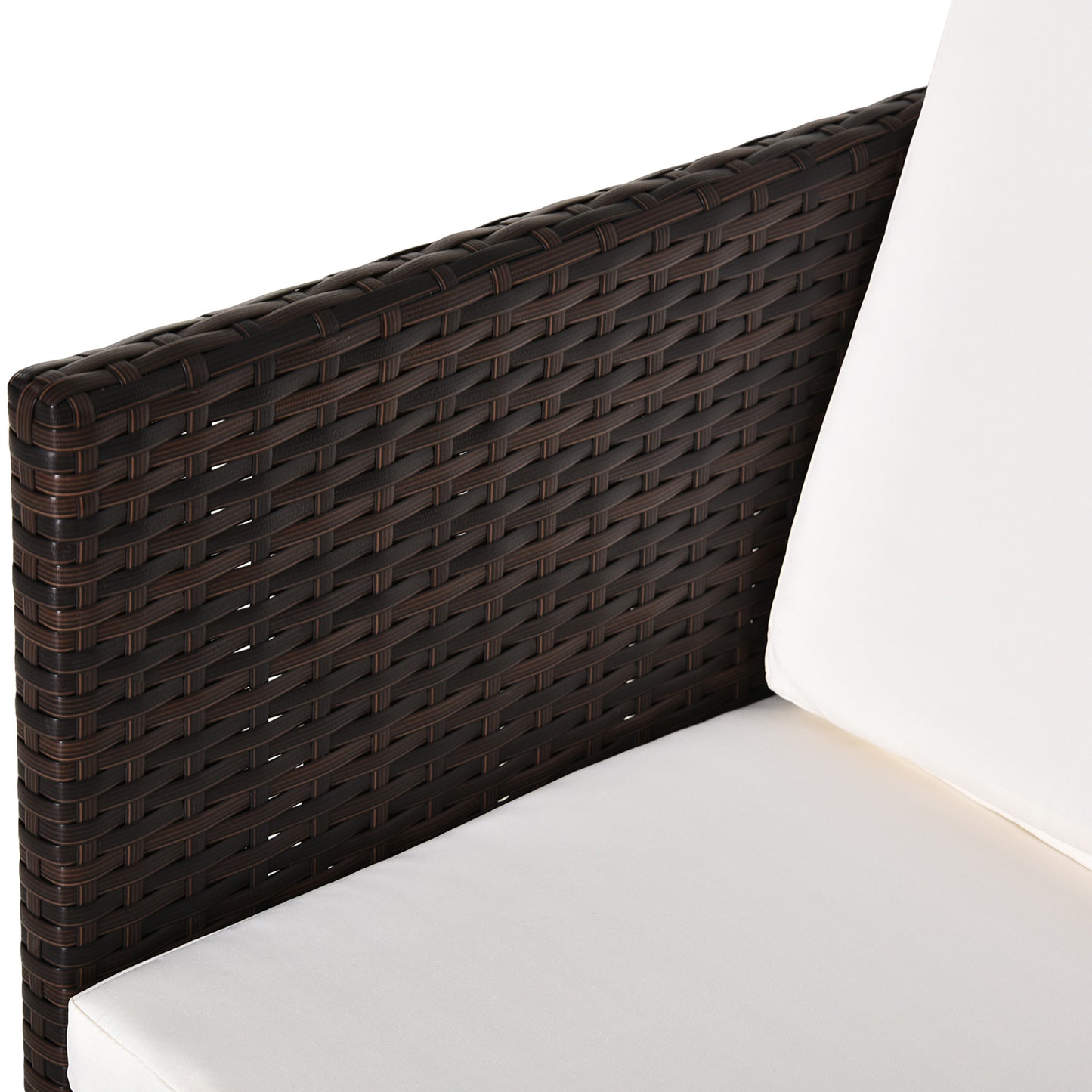 Nevani Rattan Brown 2 Seater Cube Garden Dining Set With Armchairs Stools And Rectangular Glass Table