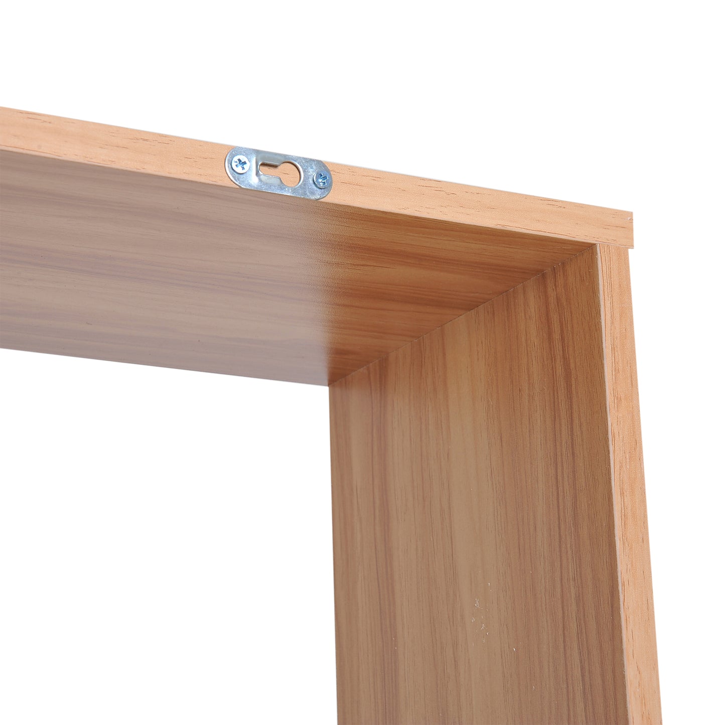 Lisoke Wood Maple 6 Tier S ShaFauxd Display Bookcase
