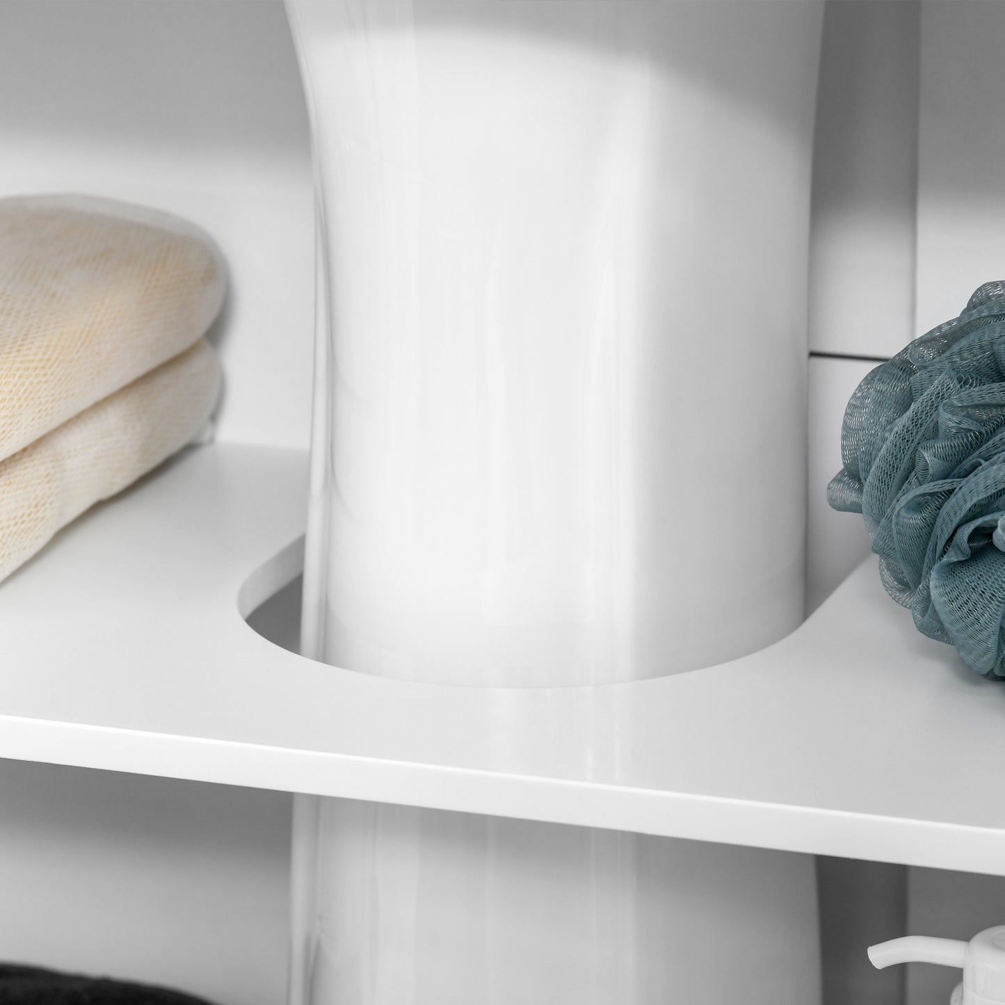 Novaso White Under Sink Vanity Unit With Double Doors And Adjustable Shelving Modern Design