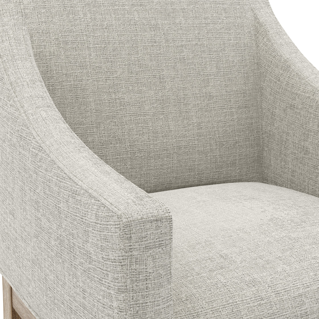 Athenry Upholstered Linen Effect and Natural Wood Dining Chair