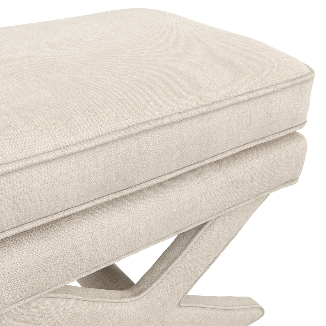 Theodor Stone Velvet Stool X Cross Legs