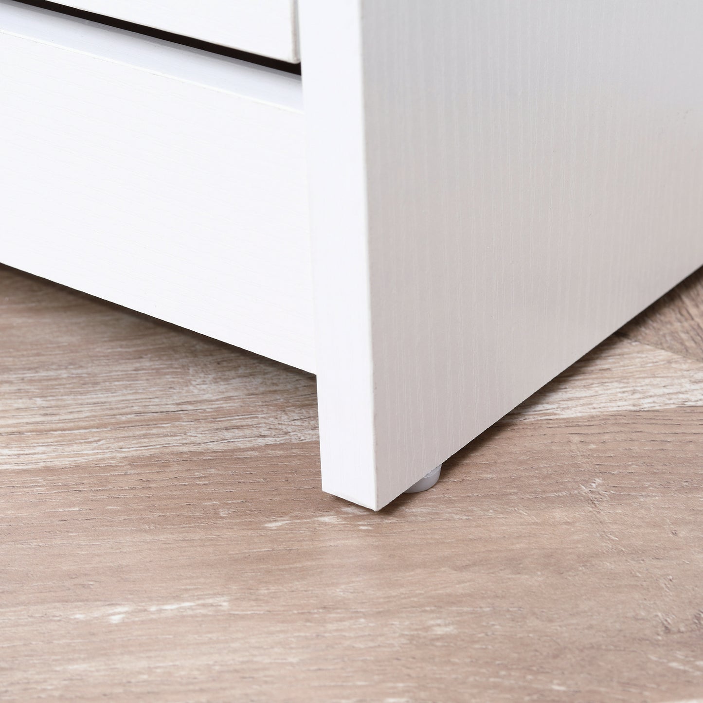 Kero Vemo Wooden White Slim Shoe Cabinet With 3 Flip Doors And Shelf