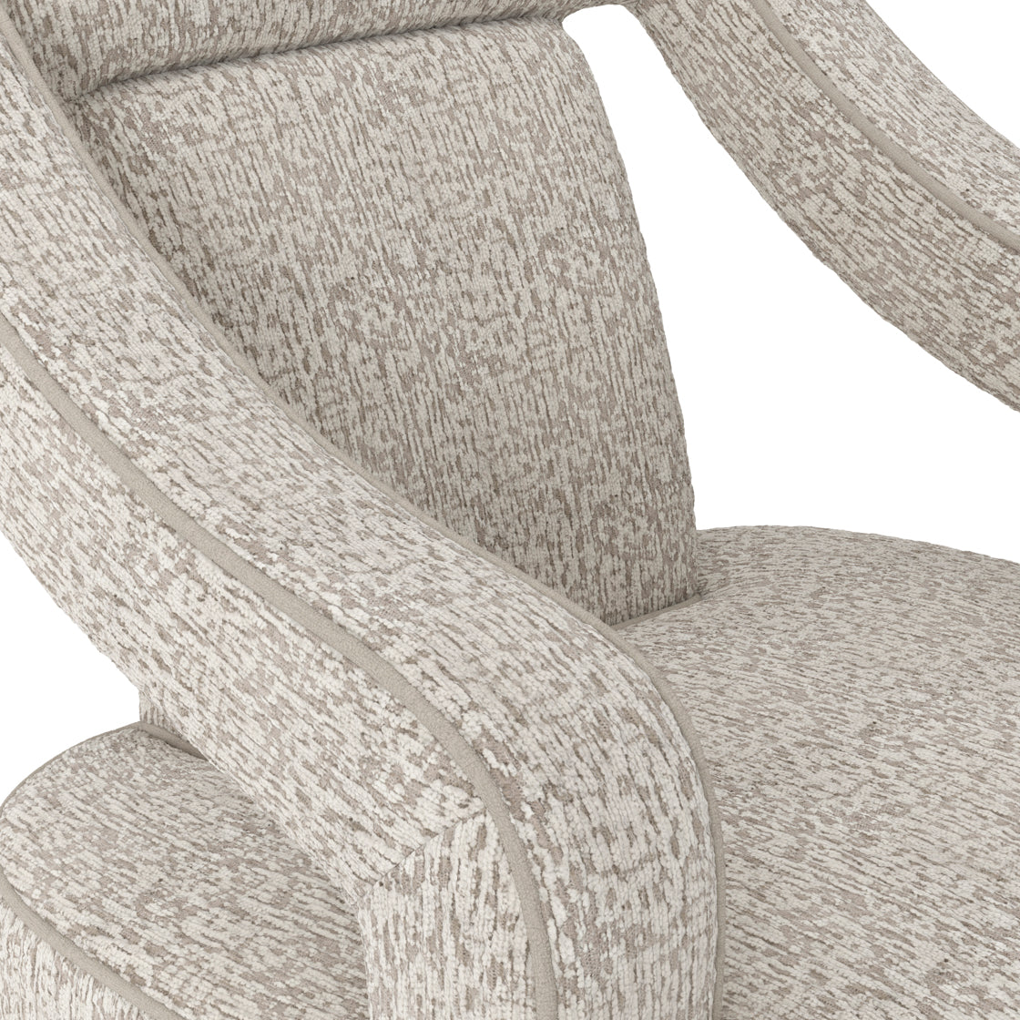Letterkenny Upholstered Cream Chenille Armchair
