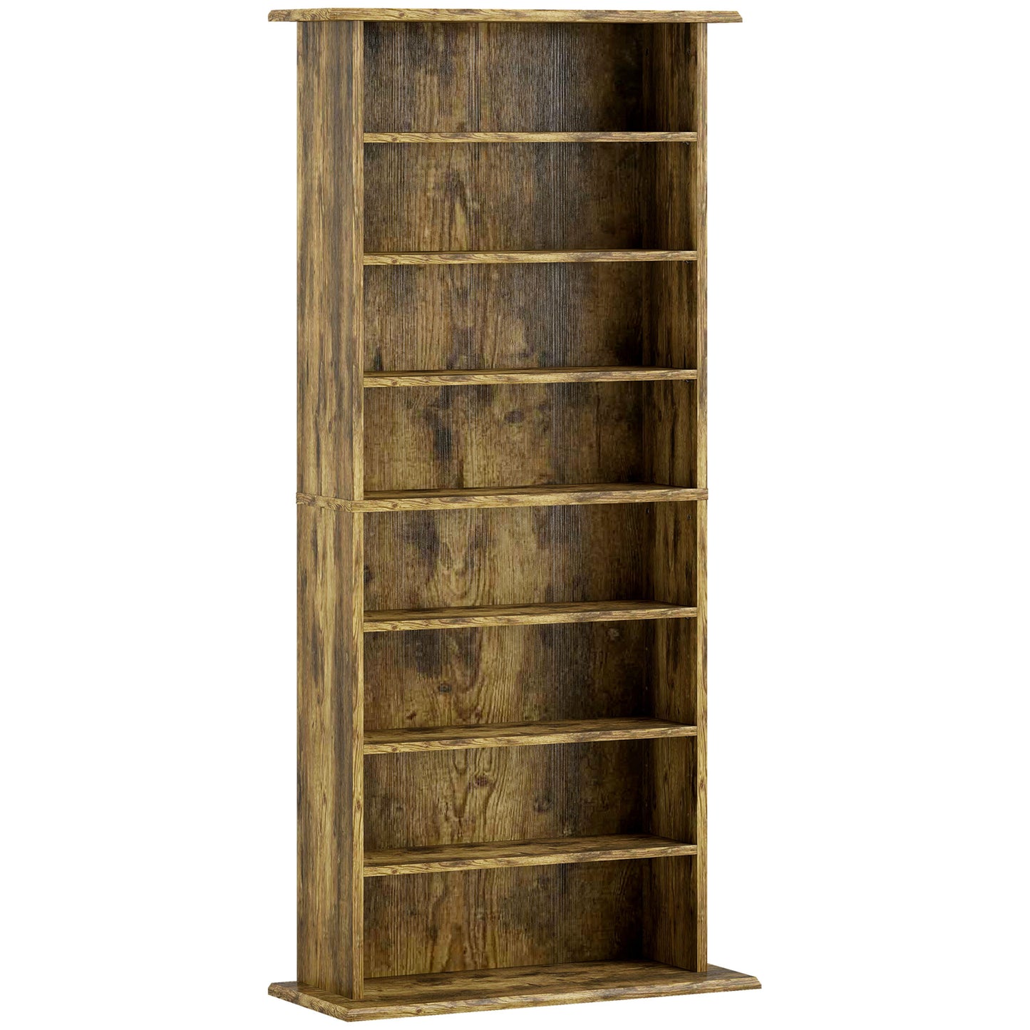 Wooden Rustic Brown CD Storage Unit With 360 Disc Capacity