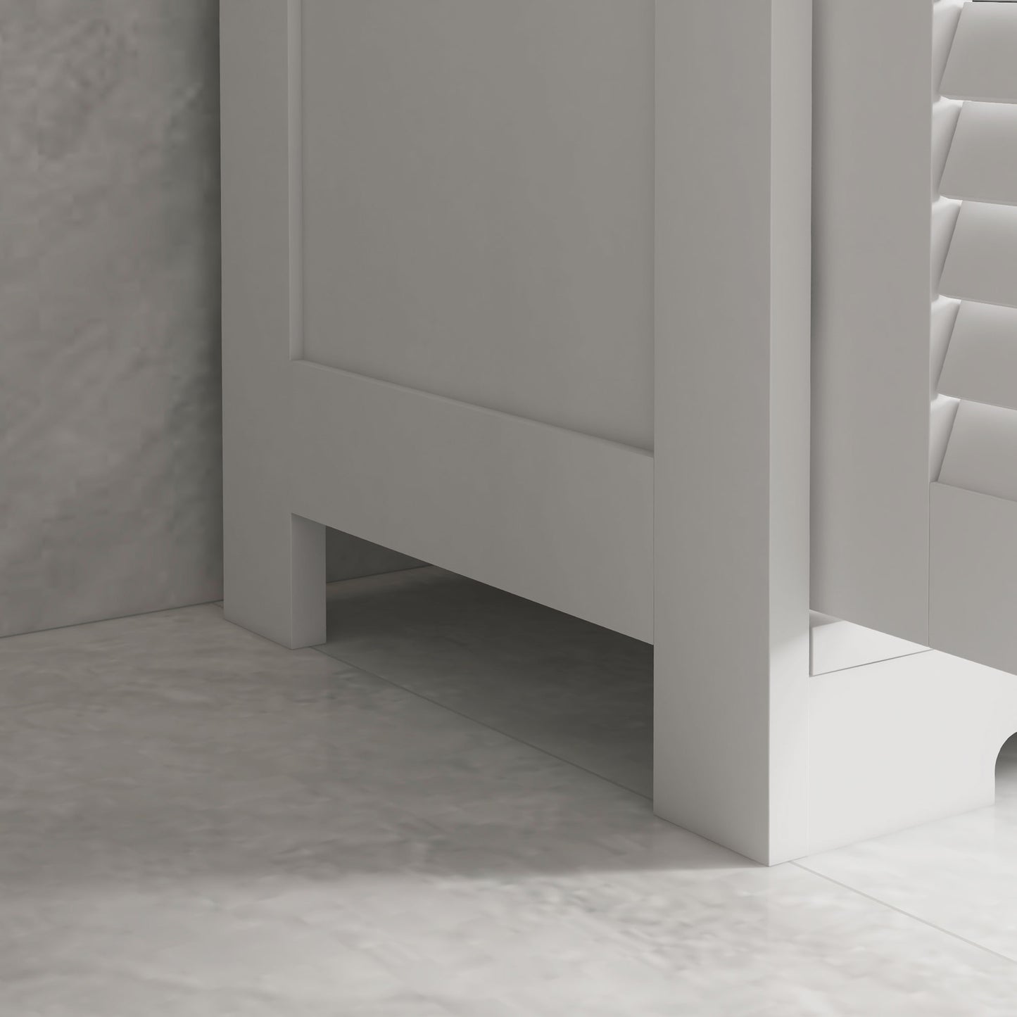 Vikese Dosu 3 Section Bathroom Storage Unit With Shelves Drawers And Cupboard White