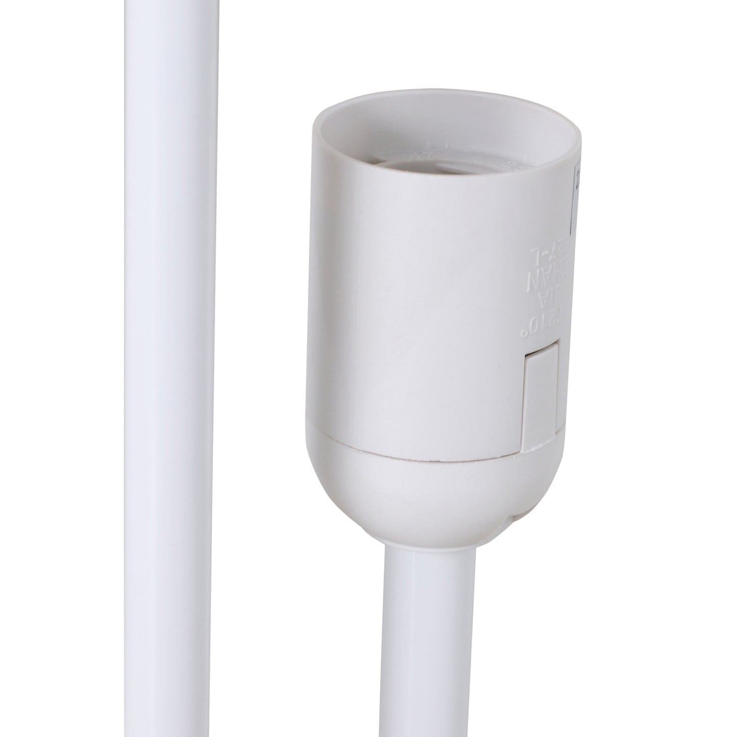 Vivera Wood And Fabric Cream Modern Floor Lamp With Linen Shade 120cm