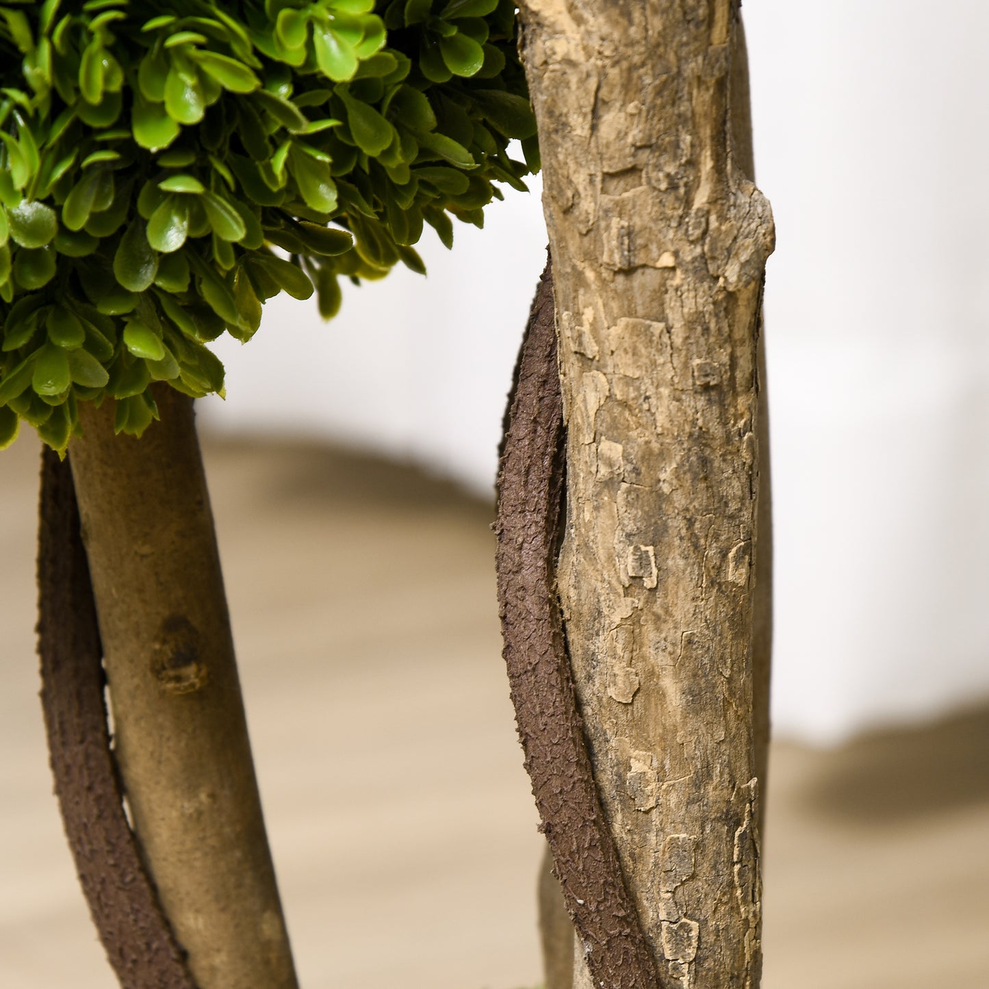 Sasafa Tane Set Of 2 Light Green Artificial Boxwood Ball Topiary Trees In Pots H8 90cm