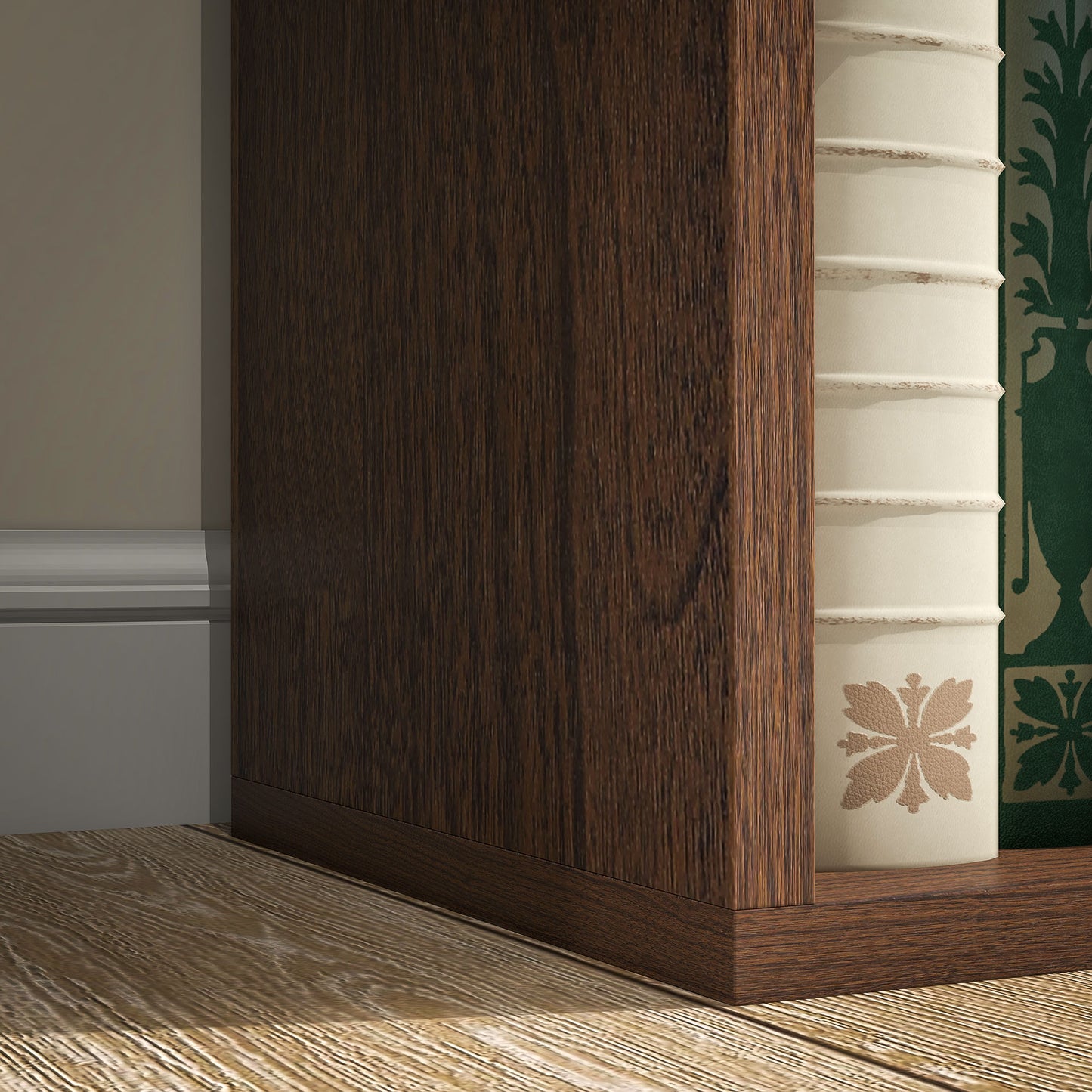 Nofivi Yofa Wood Walnut Effect 7 Cube Storage Bookcase