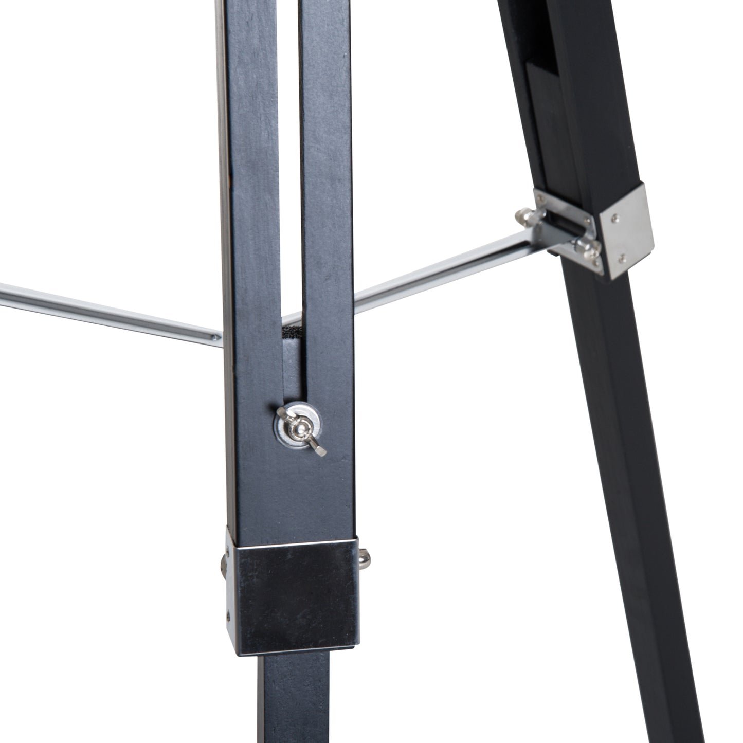 Cono Wood And Metal Black And Gold Adjustable Tripod Spotlight Floor Lamp