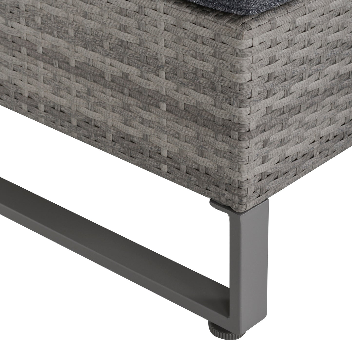 Samilo 4 Seater Grey Rattan Garden Sofa Set With Storage Coffee Table