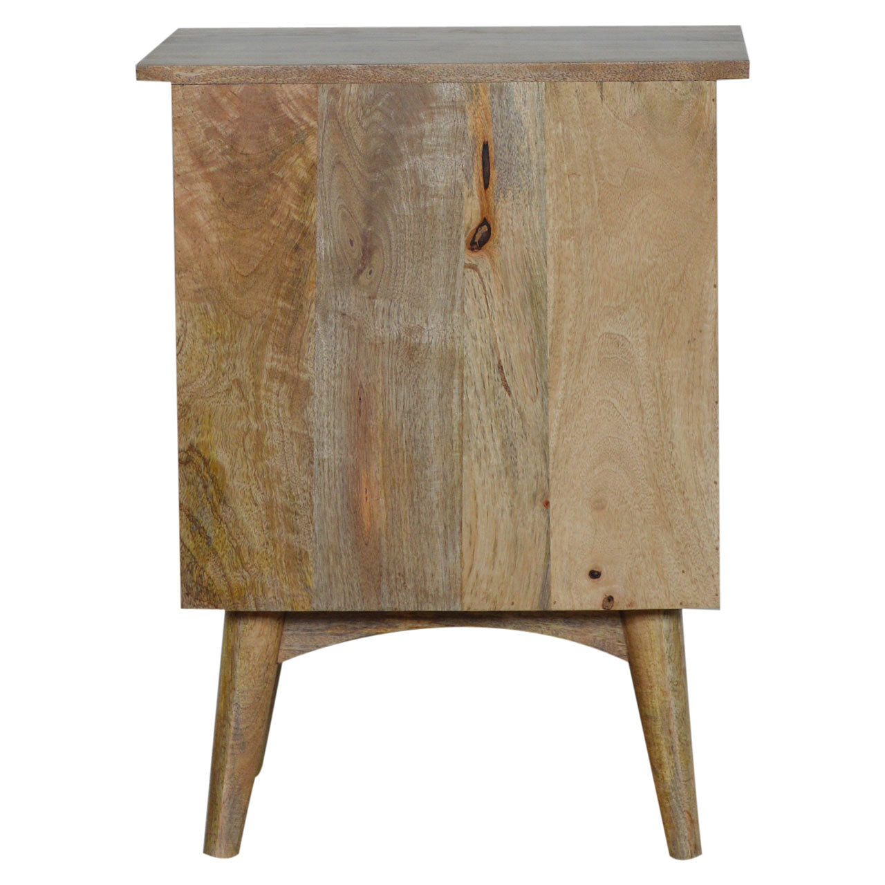 Neive Scandi Natural Mango Wood Bedside with 2 Drawers