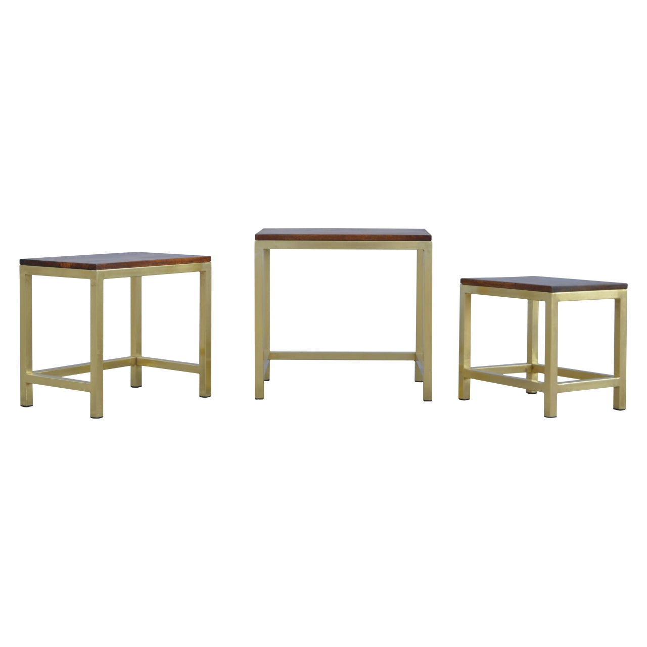 Altomonte Chunky Gold Stool Set of 3