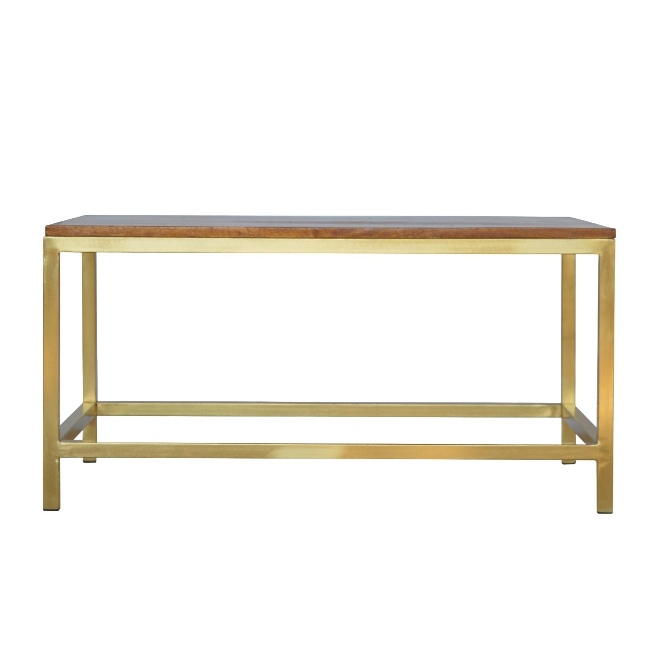 Maratea Rectangle Gold and Mango Wood Coffee Table