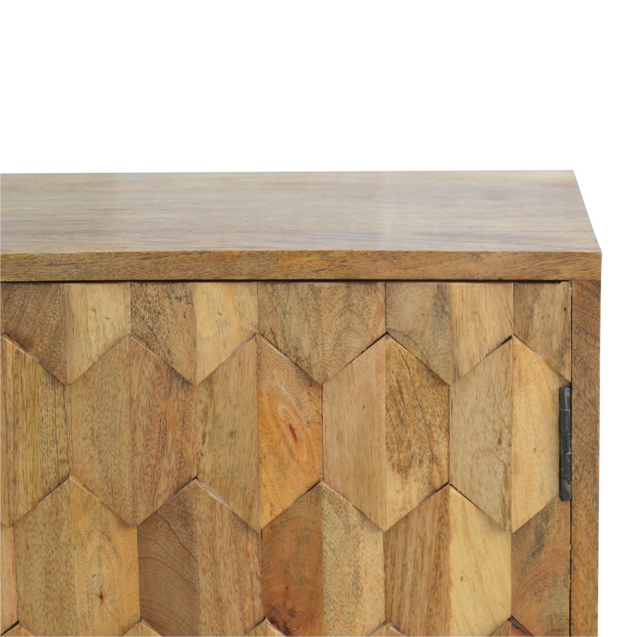Otranto Pineapple Mango Wood Carved Cabinet 2 Drawers