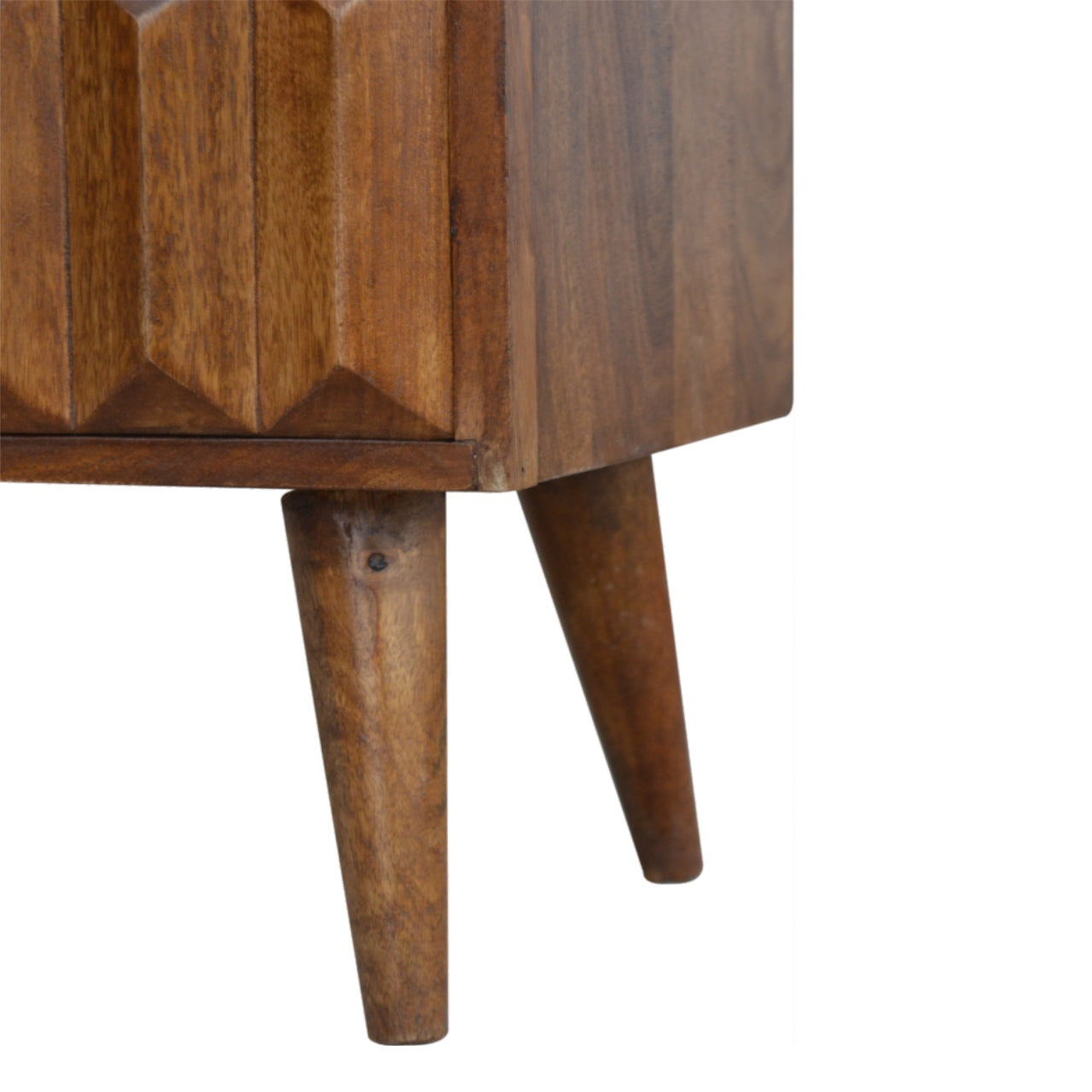 Rimini Chestnut Mango Wood Sliding Door TV Media Unit