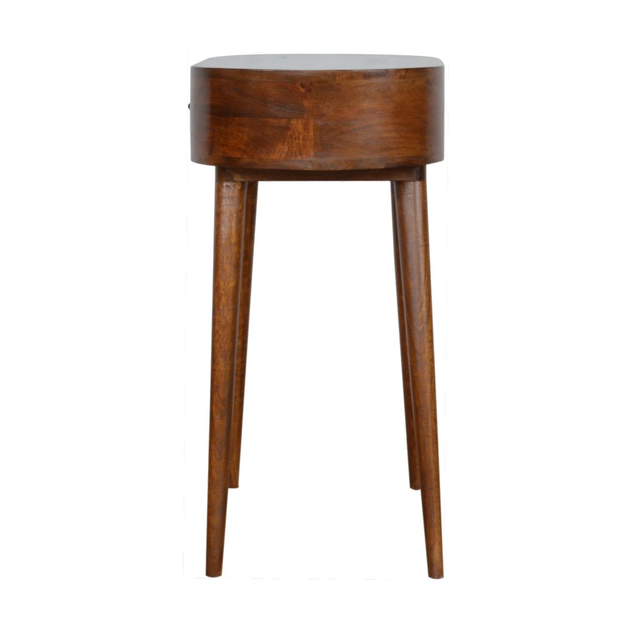 Bellagio Chestnut Mango Wood Oval Console Table with Drawer