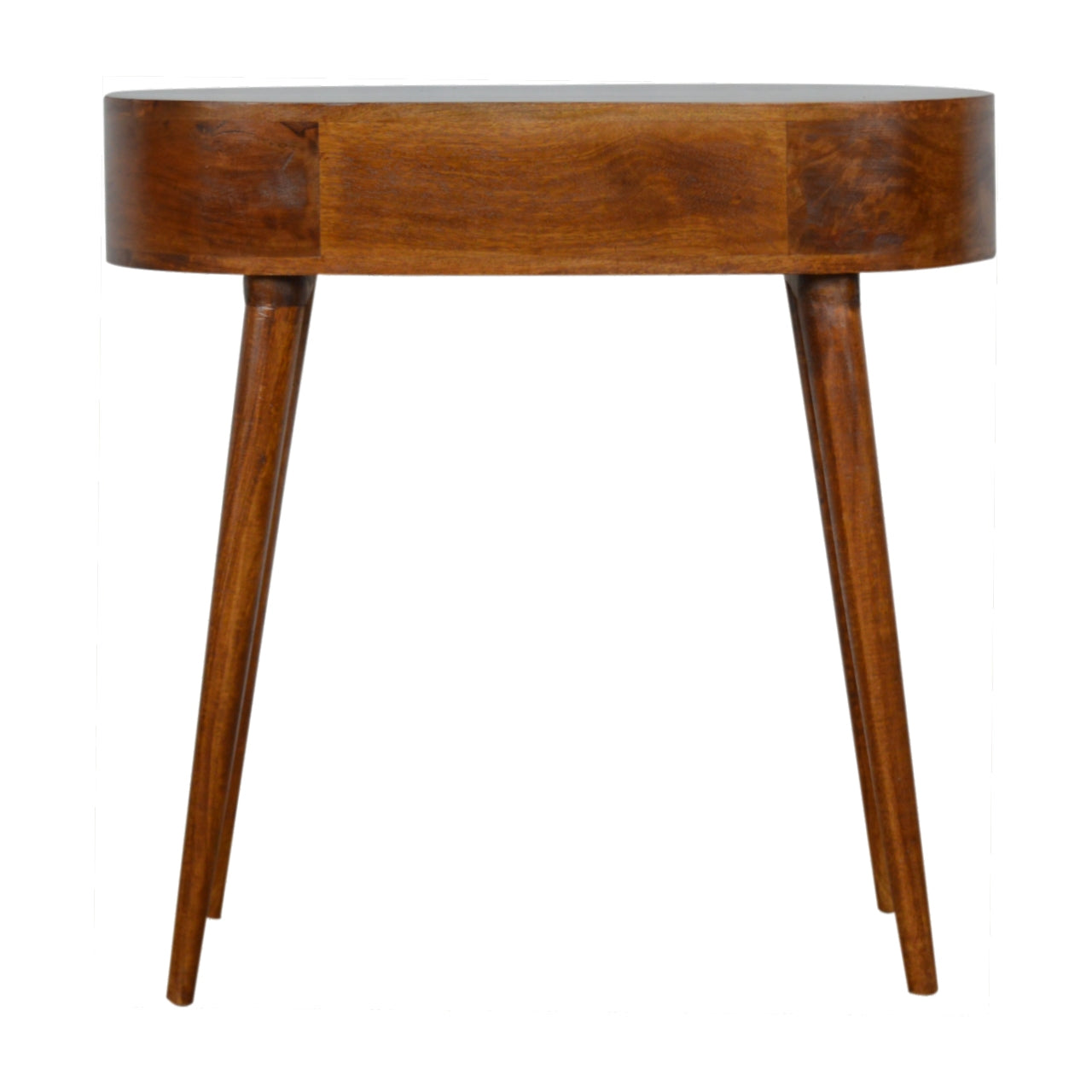 Bellagio Chestnut Mango Wood Oval Console Table with Drawer