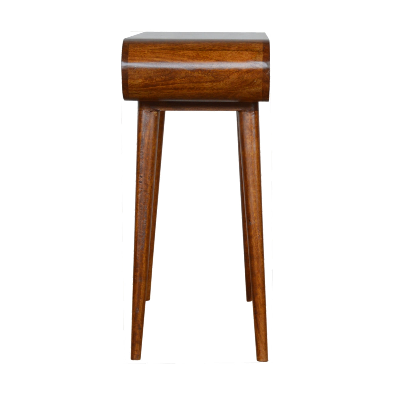 Como Chestnut Mango Wood OvalcConsole Table 2 Drawers