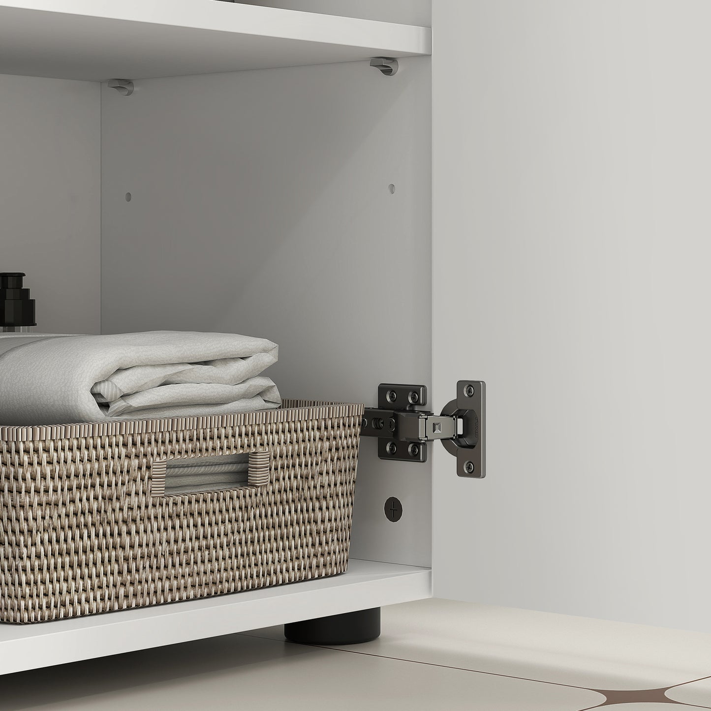 Badosu Luni Under Sink Bathroom Storage Cabinet With Internal Shelving White