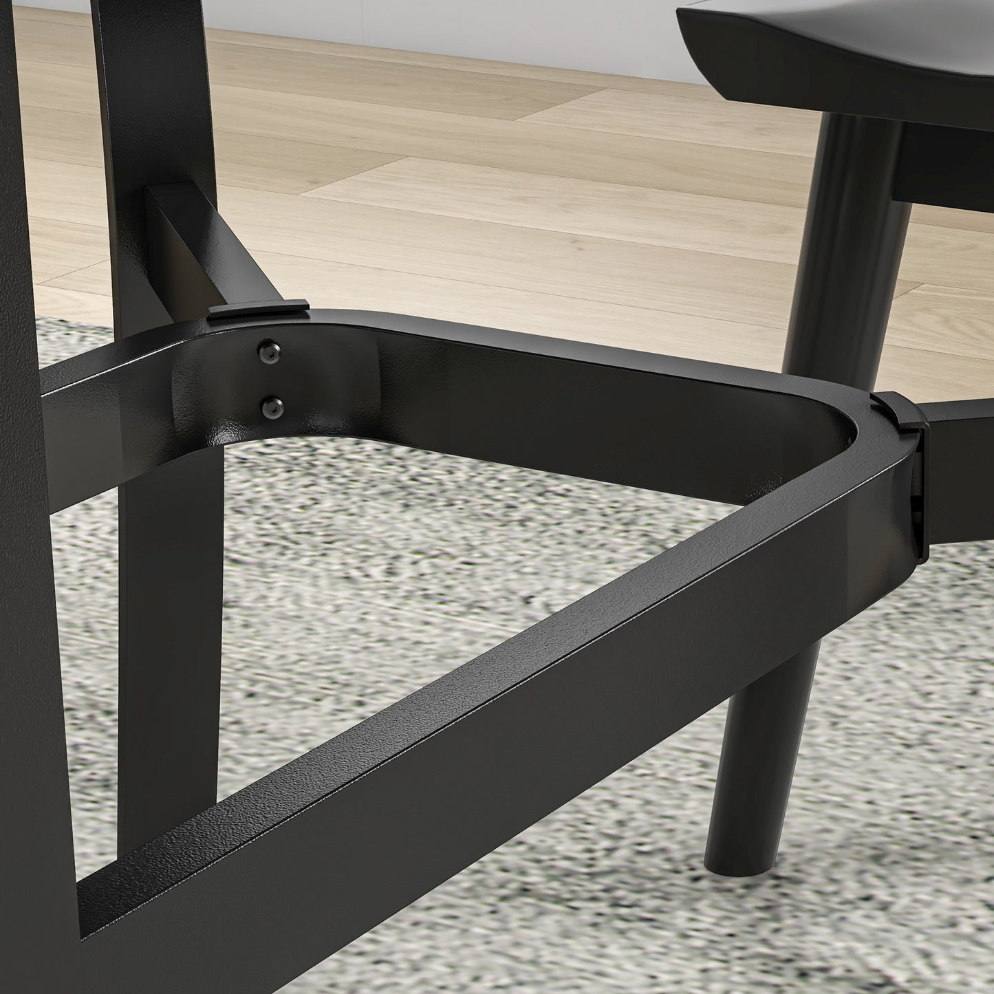 Ludo 150cm Steel Black Rectangular Garden Dining Table With Slatted Top And Parasol Hole