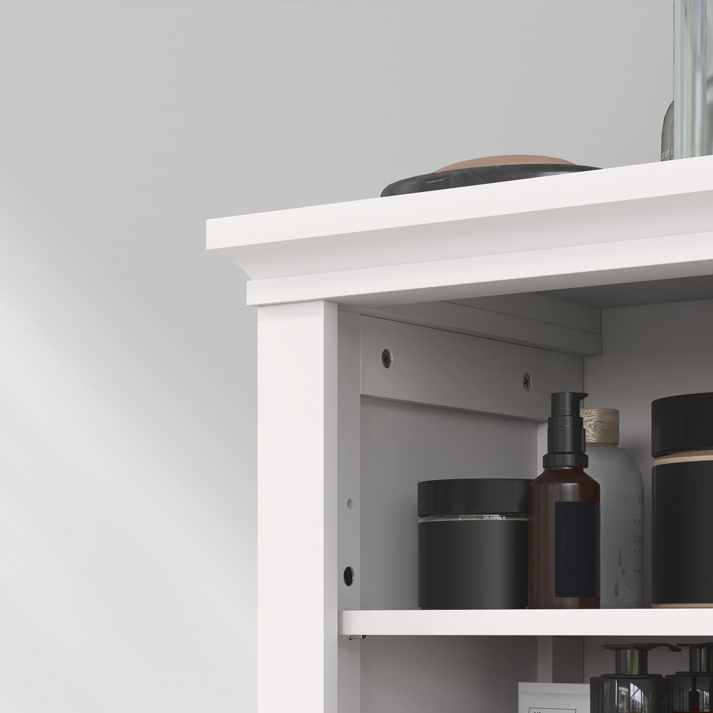 Nore Modern Multi Storage Bathroom Cabinet In White