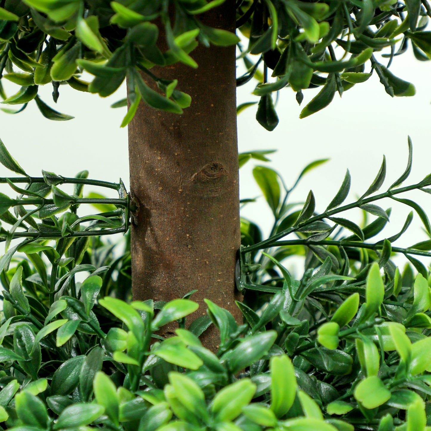 Rafile Set Of 2 Artificial Boxwood Topiary Trees With Triple Ball Design H8 100cm