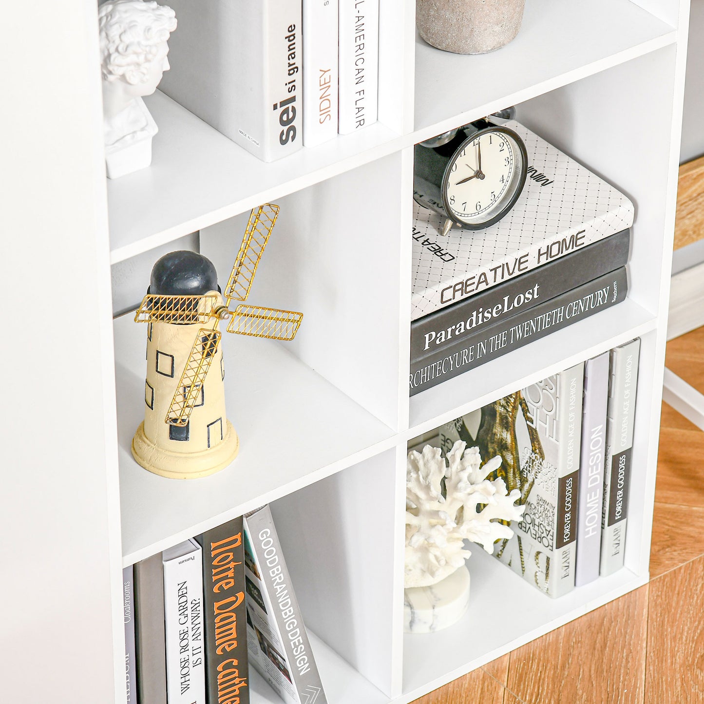 Kapa Rayo Wood White 6 Cube Storage Bookcase