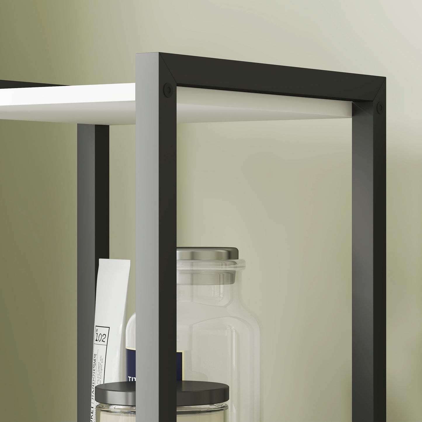 Yove Tall Narrow Bathroom Storage Cabinet With Adjustable Shelves For Multi Room Use