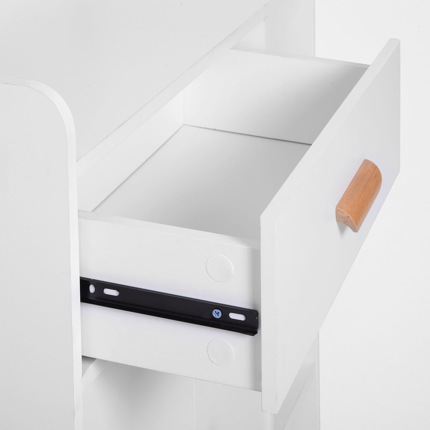 Ropa Wooden White Floor Standing Sideboard With Drawer Storage 2 Doors and 4 Shelves