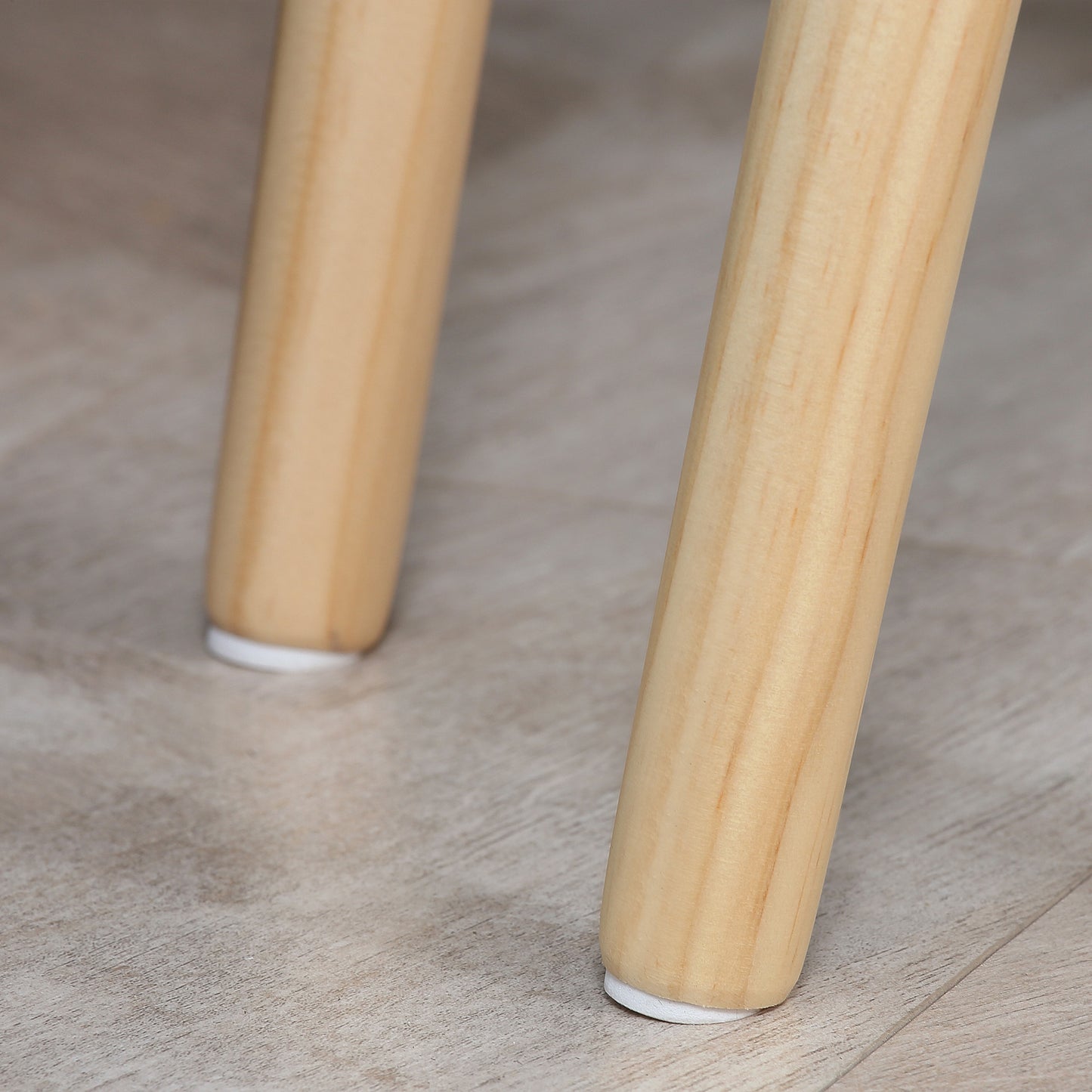 Nolura Wood White Set Of 2 Nesting Side Tables With Solid Wood Legs