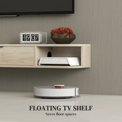 Avalani 120cm Natural Finish Floating TV Unit For Screens Up To 50 Inches