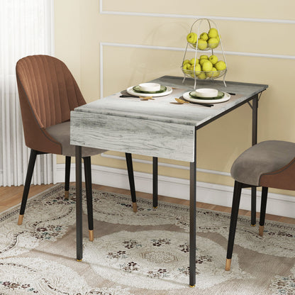 Maretti Wooden Grey Drop Leaf Dining Table Seating 4