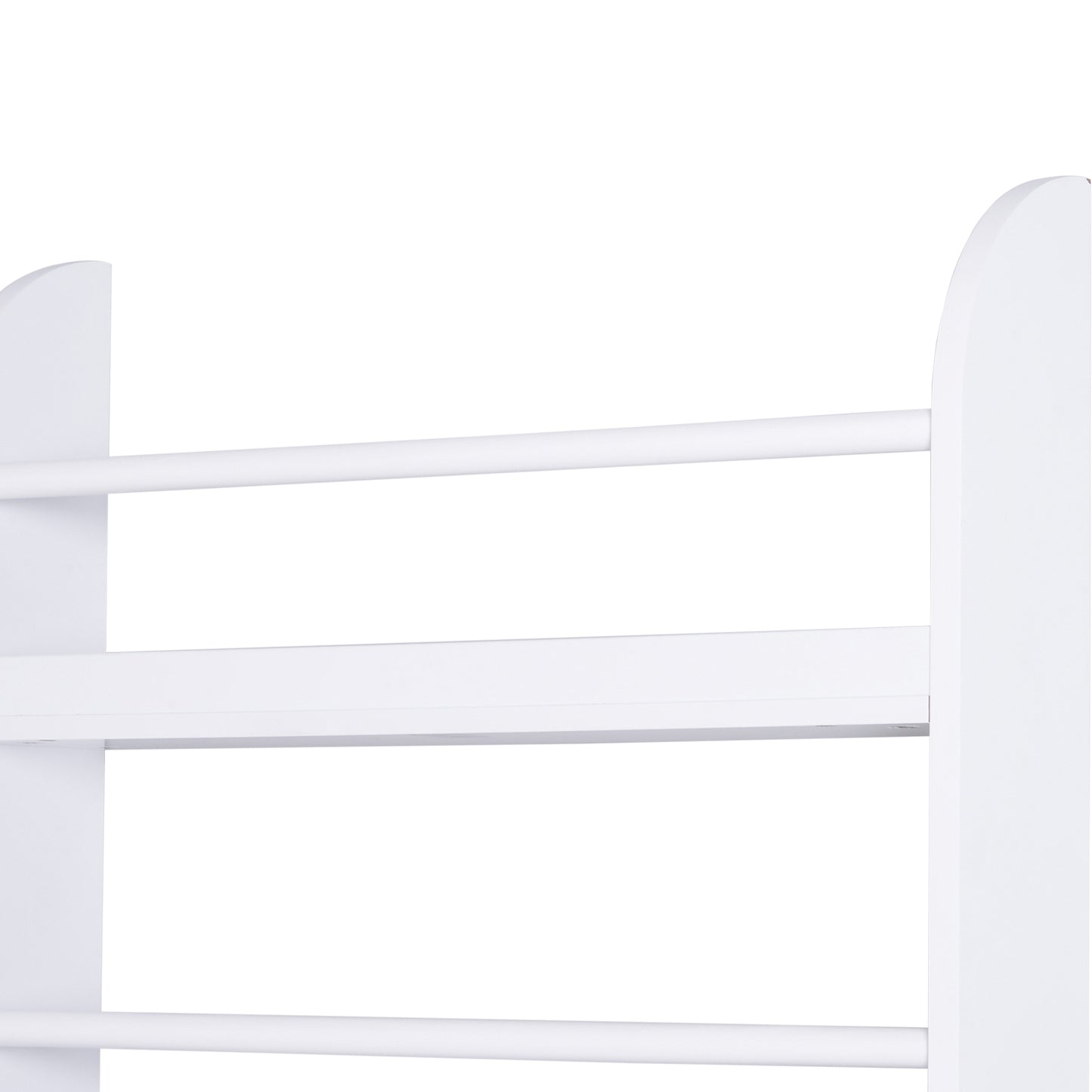 Vivi Wood White Slim Wall Mounted Bookshelf With 15cm Depth