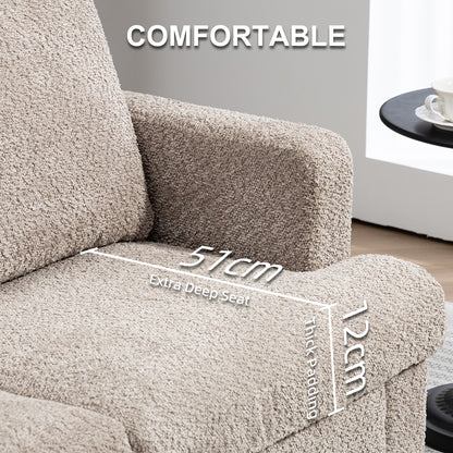 Bana Cream Chenille 2 Seater Sofa With Soft Texture