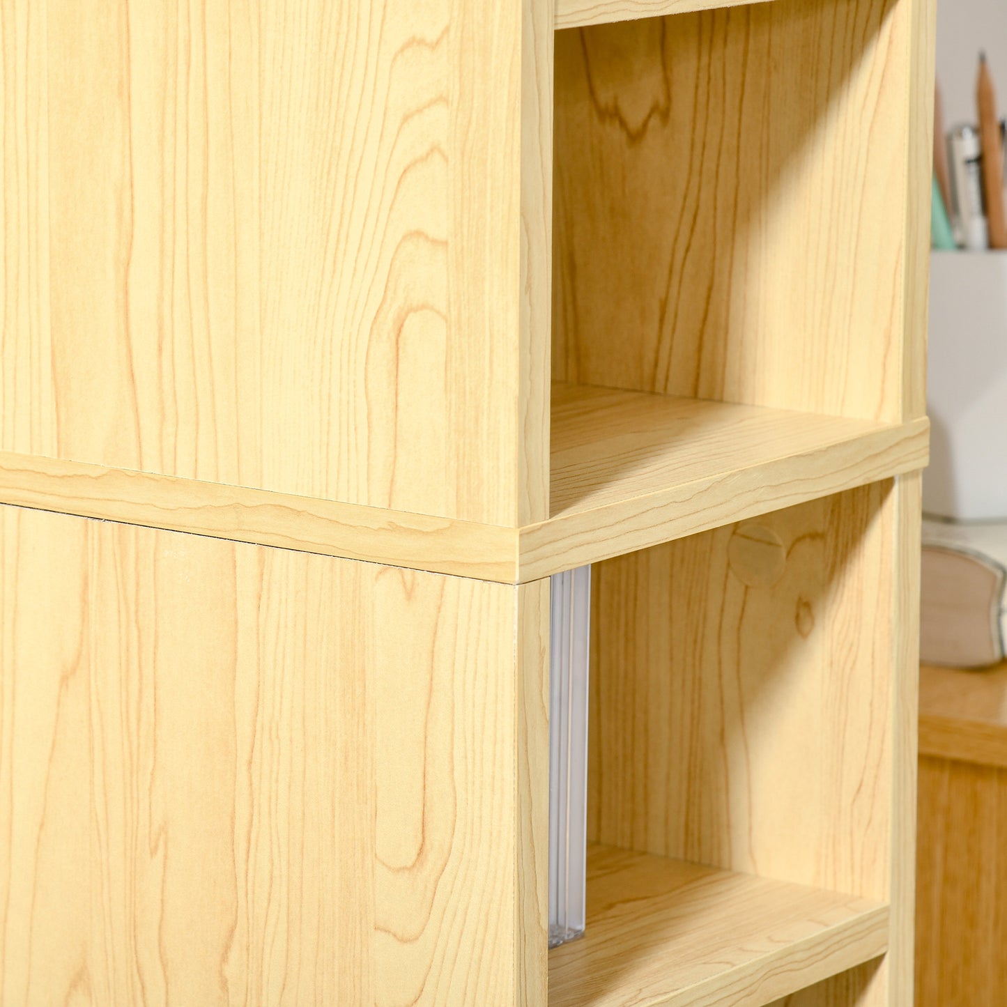 Yoel Wood Oak Tone Tall Narrow CD Storage Tower