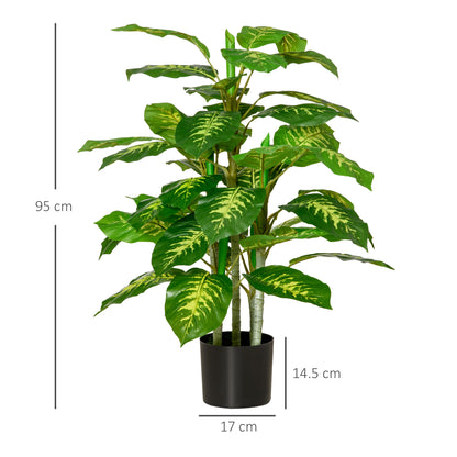 Ditoli Artificial White Rose Plants In Pots For Interior Styling