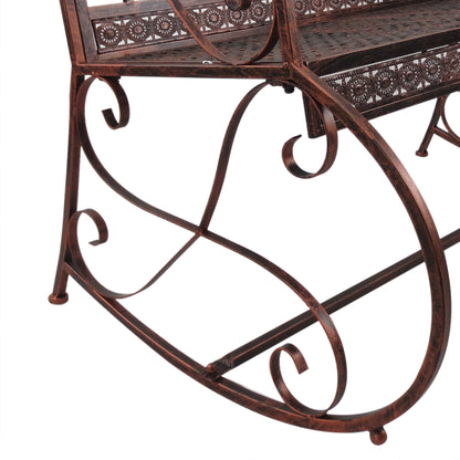 Lesu Metal Bronze Iron Garden Outdoor Rocking Chair