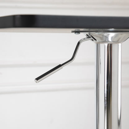 Eltani Metal And Wooden Black And Silver H8 Adjustable Swivel Bar Table