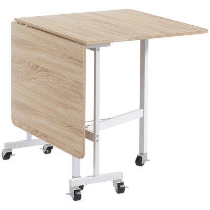 Senaba Wooden Oak Drop Leaf Dining Table Seating 4 To 6