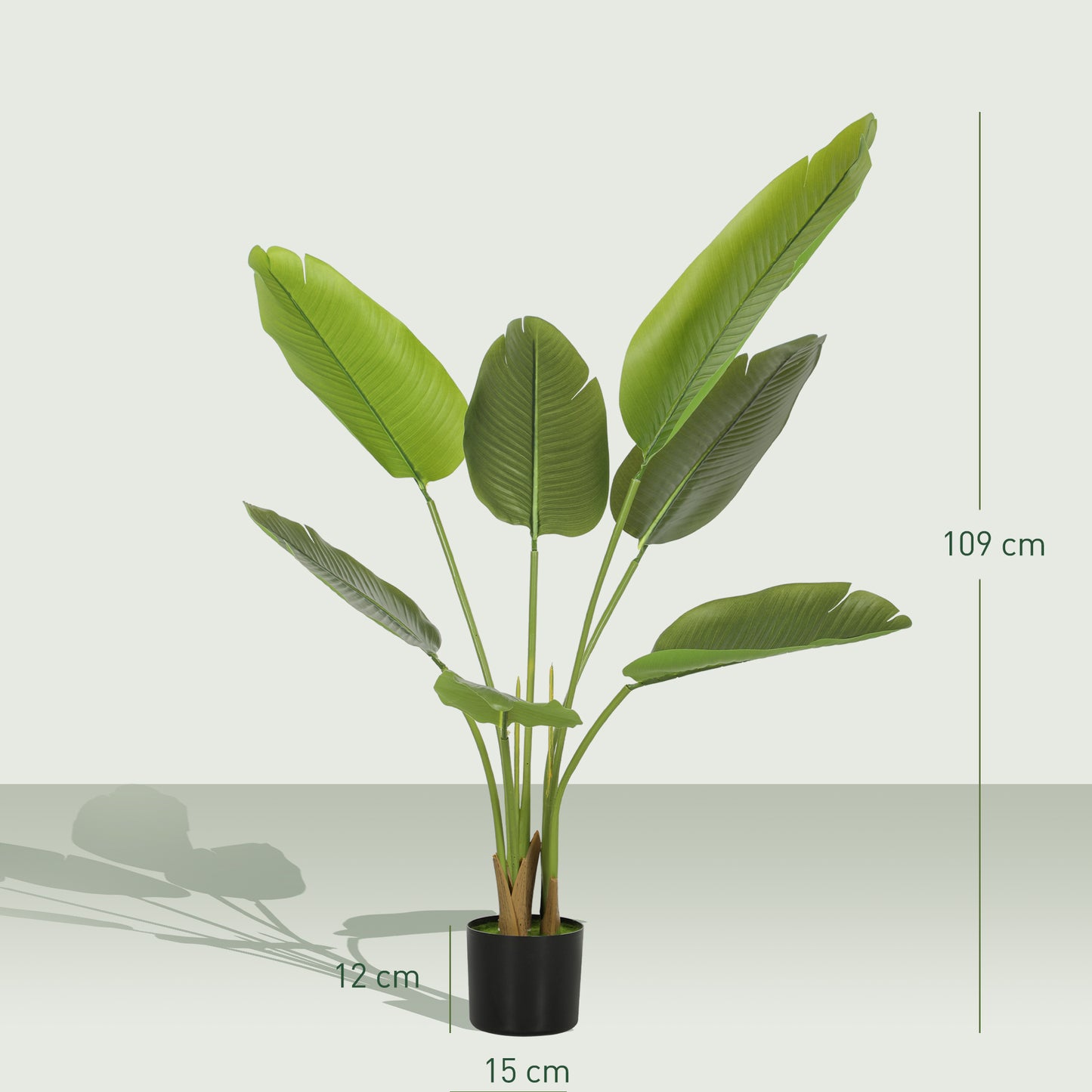 Lire Sesa Artificial Bird Of Paradise Style Plant With Textured Leaves In Pot H8 109cm
