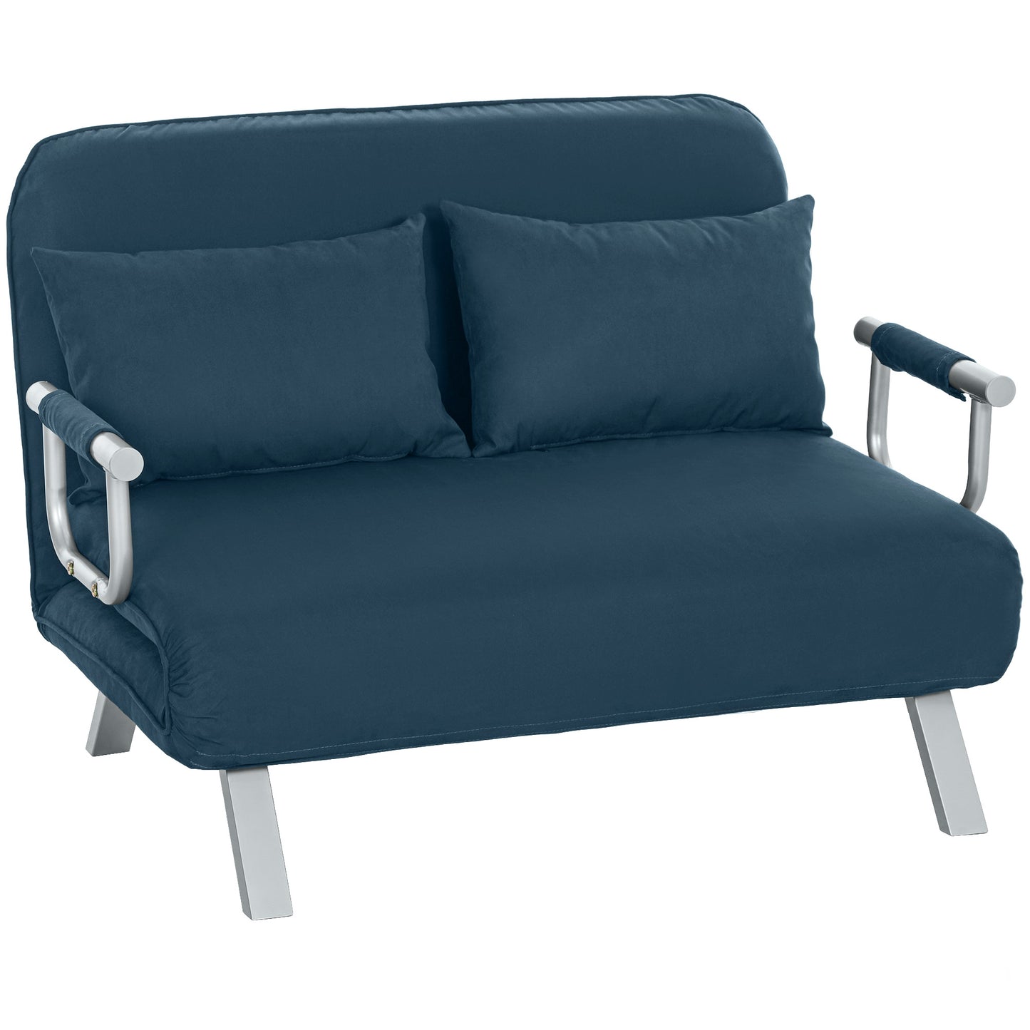 Keha Fabric Navy Blue 2 Seater Click Clack Sofa Bed