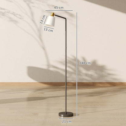 Copa Metal Black Adjustable Floor Lamp With Rotating Head And Multi Colour TemFauxrature Lighting