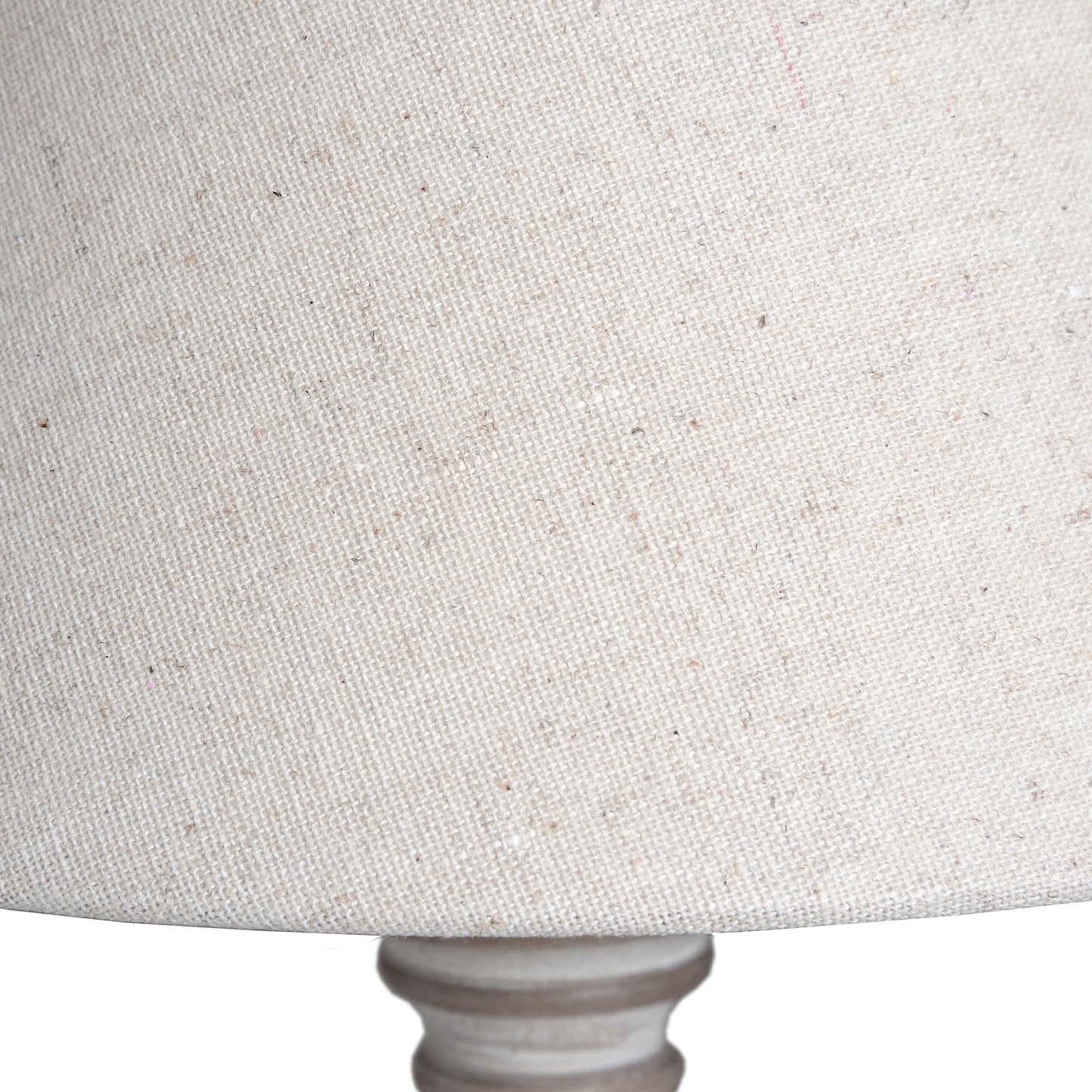 Turin Rustic Tall Distressed Grey Wooden Table Lamp with Cream Linen Shade