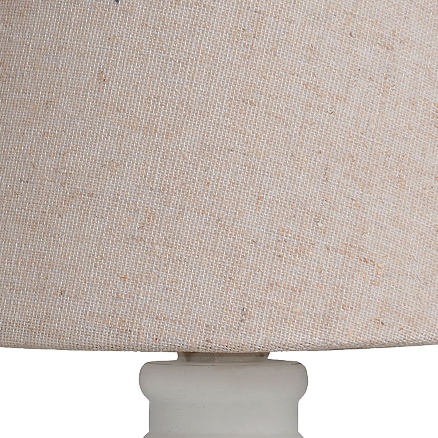 Rome White Washed Wooden Table Lamp with Natural Linen Shade
