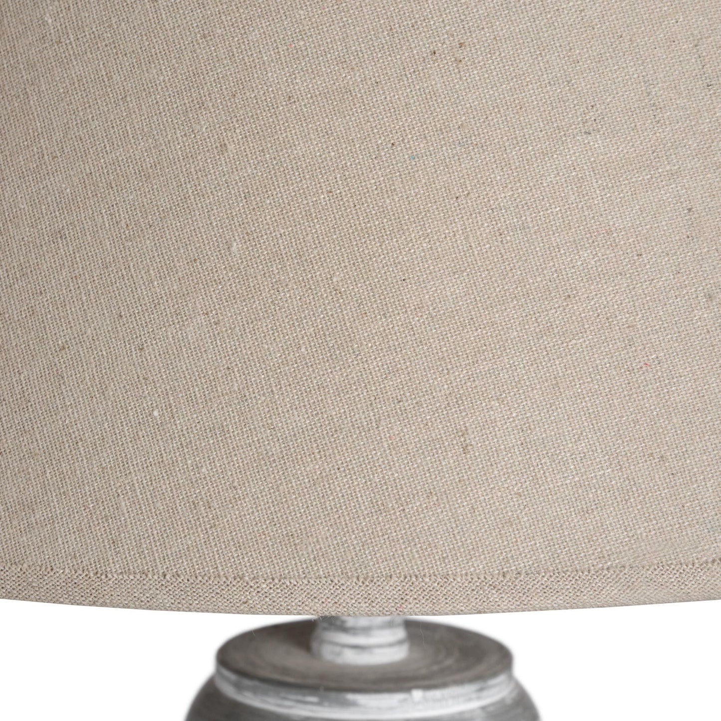Baux Slim Turned Pillar Grey Washed  Floor Lamp