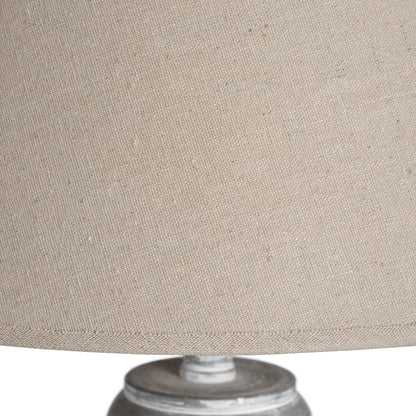 Baux Slim Turned Pillar Grey Washed  Floor Lamp