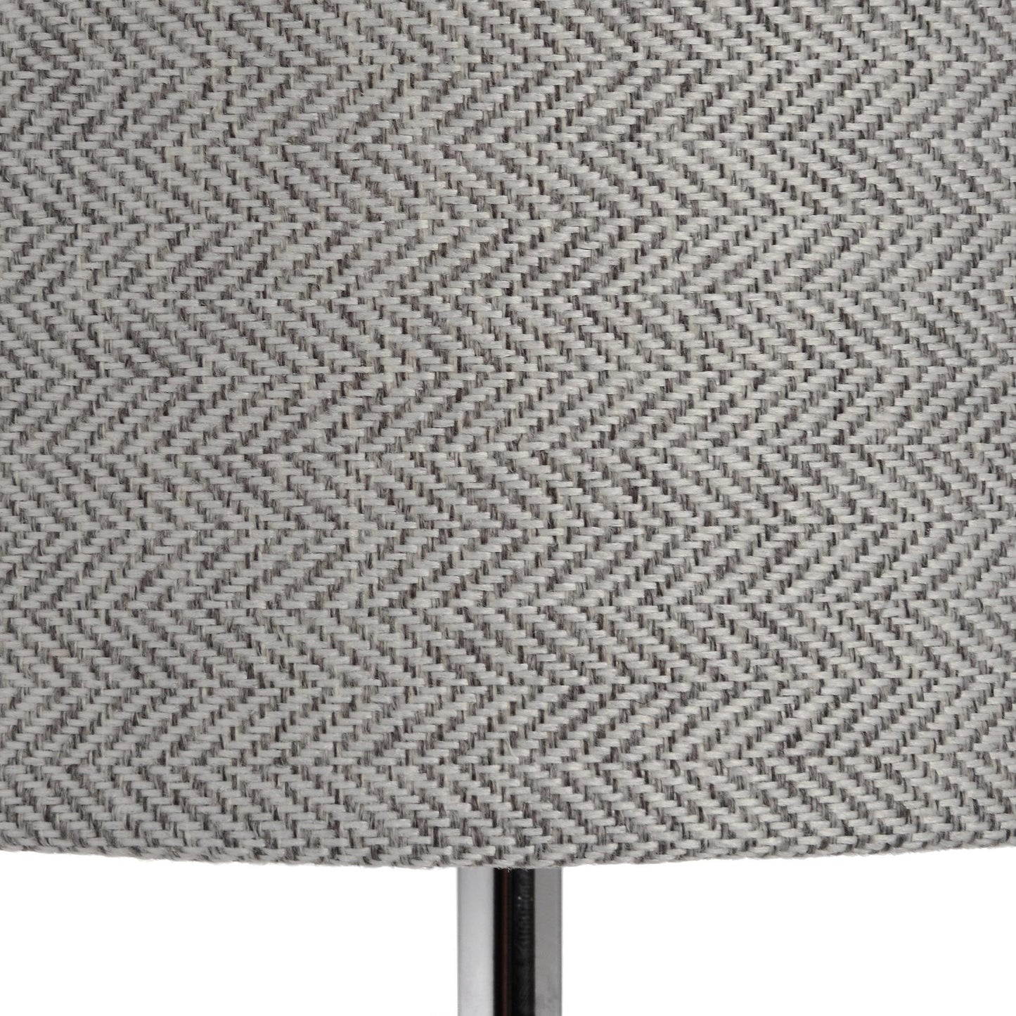 Şirince Chrome Table Lamp with Chevron Fabric Shade