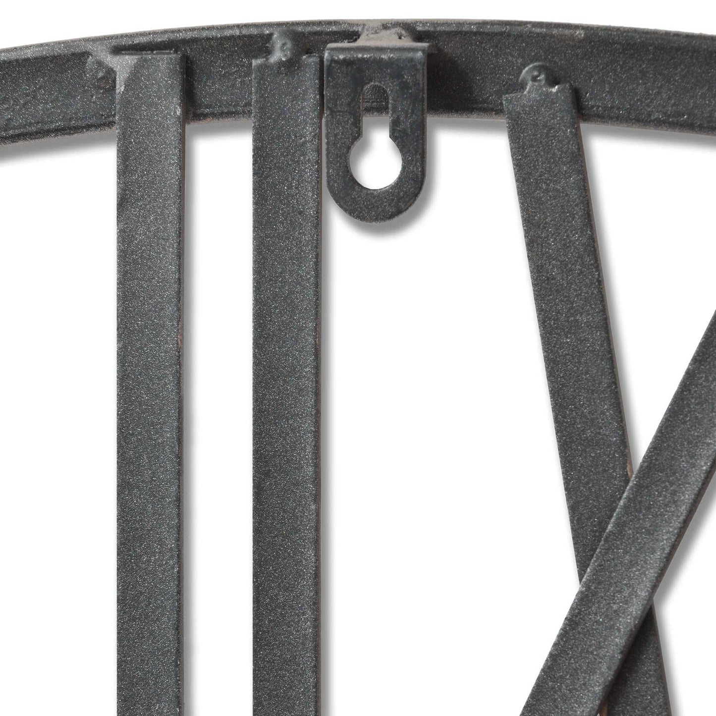 Large Industrial Silver Open Frame Wall Clock