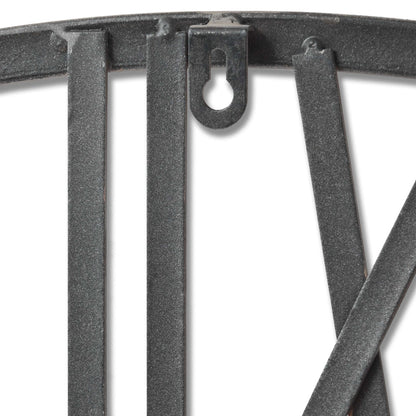 Large Industrial Silver Open Frame Wall Clock