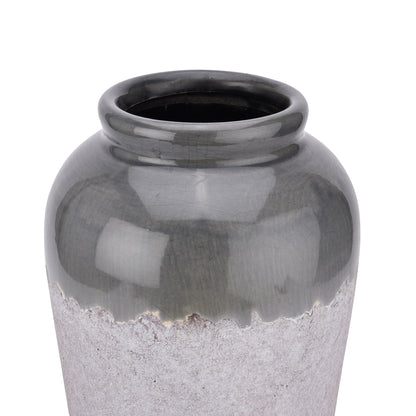 Meadowthorn Grey Ombre Glazed Ceramic Vase